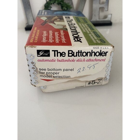 GREIST # 5 The Buttonholer Button Hole Attachment Singer Slant Keyhole Design - Picture 6 of 16